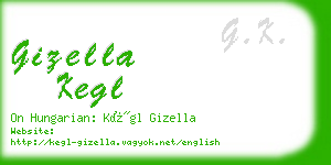 gizella kegl business card